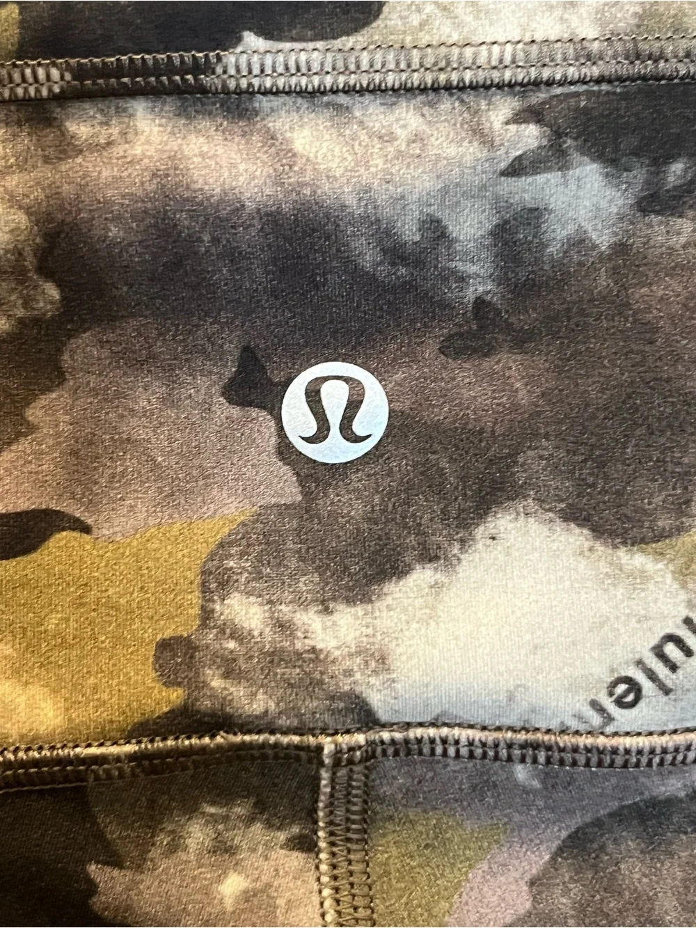 🍋🦄LIKE NEW Lululemon Heritage Camo Wash Juniper Green Power Thru HR Tight - Sz 8